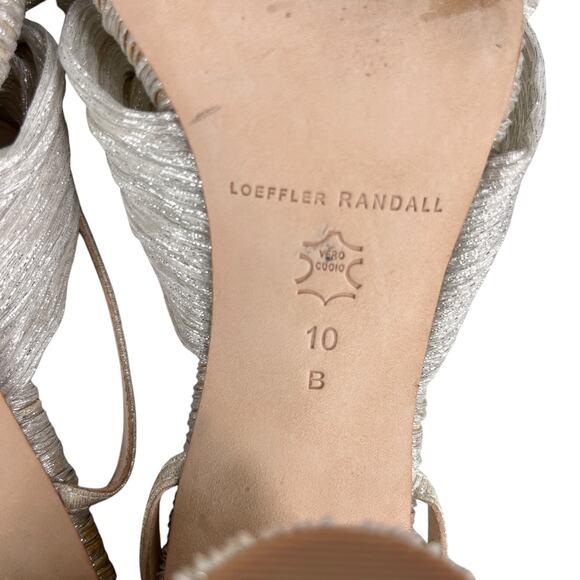 Loeffler Randall Camellia Heels 10 Shiny Champagne - Picture 8 of 11